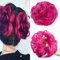 Cybelleza Scrunchie Haarteil Haargummi Haarverlängerung Pferdeschwanz Dutt Brötchen Hochsteckfrisur Haarband Gewellt Lockiges Haarknoten Messy Bun (Rose)