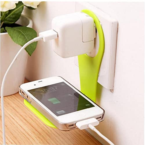 1pc Chargeur De Téléphone Portable Support Mural Hanger Porte-Chargeur De Téléphone Portable Rack Punch Libre Téléphone Support Tablette Couleur Aléatoire