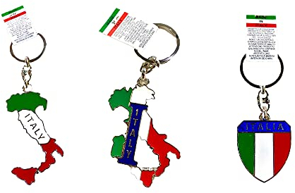 Generic Italienischer Schlüsselanhänger mit italienischem Symbol, Souvenir, Sammlerstück, Unisex (Bundle Tricolore)