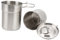 YUUGAA Camping Foldable Cup, 2pcs Stainless Steel Cooking Cup Mug Foldable Outdoor Camp Cook Pot Camping Cookware