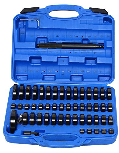 51 Stück Buchse Lager Treiber Presse Stück Set, 18-65mm Unterlegscheiben und Plastikbox für Lagerschalen Buchsen Dichtringen