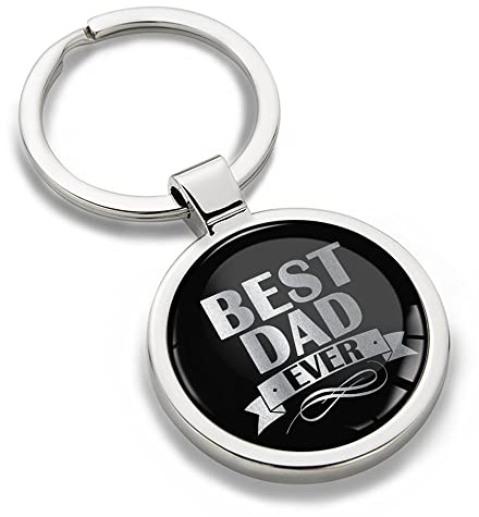 Biomar Labs Stainless Steel Metal Keychains With Multiple Unique Designs Durable Premium Accessory Car House Keys Backpack Gift Travel Souvenir Elegant (Best Dad Of All Time KK 296)