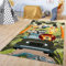 TT Home Kinderzimmer Teppich Jungen Mädchen Kinderteppich Palmenmuster Dschungel Tiere, Farbe:Grün Gelb Orange, Größe:120x170 cm