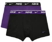 Nike Everyday Cotton Stretch 2 Pack Trunk (S, Nero/Viola)