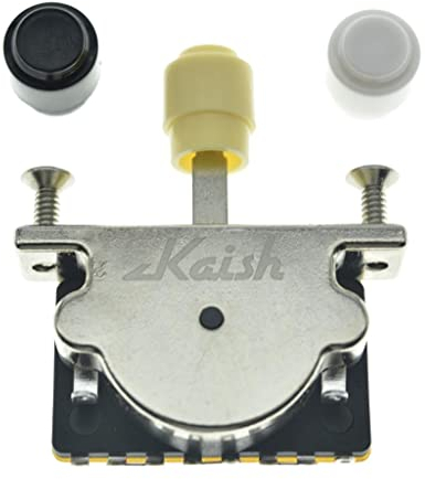 KAISH Robuster 3-Wege-Gitarren-Tonabnehmer-Hebelschalter für Stratocaster Tele mit 3 Kunststoff-Laufspitzen