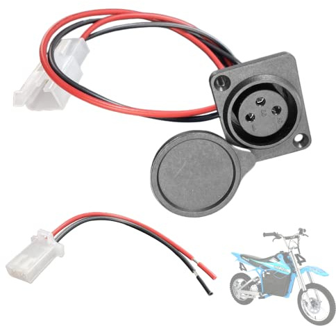 Felixstory XLR-Ladeanschluss für Scooter Evo 500 800 Razor Mx500 650 Izip Schwinn E mit Steckern und Kabeln, kompatibel mit Razor Scooter