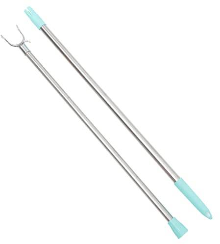 Cabilock Teleskopstange Aus Edelstahl Langstiel Hängende Kleiderstange Wäscheständer Kleiderhaken Kleidergabelstange Balkon Kleiderbahn Haken Anziehen Kleidung Rostfreier Stahl Anschließen