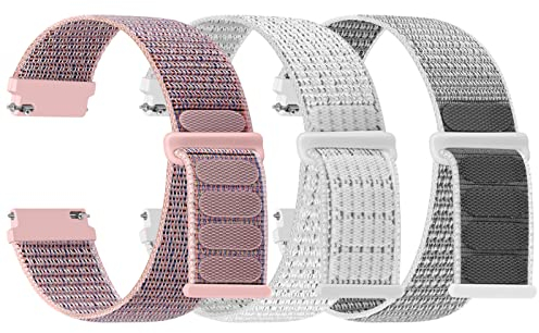 TumpCez Nylon Uhrenarmbänder,16mm 18mm 20mm 22mm Schnellverschluss Armband Fabric Aatmungsaktive Gewebte Verstellbare Ersatzband Sport Ersatzarmband für Herren Damen(3 Stück)