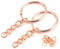 YHYZ Keychain Ring Set (Rose Gold, 10 Sets), Splits Key Ring Hoops (Round) with Chain + Jump Rings, for DIY Craft Tassels Resin Art Jewellery Making Attachment