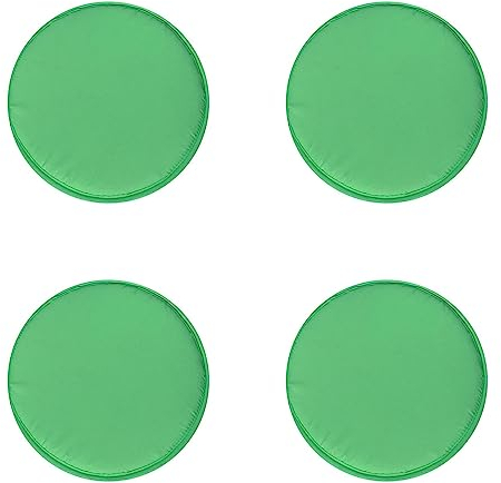 KAREN66 4 Stück Sitzkissen 30 cm Rundes Stuhlkissen Sitzpolster für Stuhl Weiches Stuhlauflage Sitzauflage Dekokissen für Innen- & Außenbereich (30 x 30 cm, Grün#02)