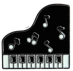 Clj Charles Le Jeune Pin's Piano Noir Et Notes De Musique - Musique - qualité de finition - Epingle - Broche - Badge - PINS MUSIQUE