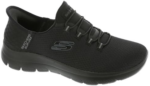 Skechers Damen Slipper Summits Diamond Dream, Frauen Slip-On,Halbschuhe,Schlupfschuhe,schluepfschuhe,Loafer,Slip-ons,Schwarz BBK,39.5 EU