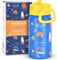 HYDRATE Bottles Trinkflasche Kinder Edelstahl - 400ml - Meeresmotiv mit gelbem Deckel - Einhandbedienung - Trinkflasche - wasserflasche -Thermosflasche Kinder - Geeignet für Schule und Sport
