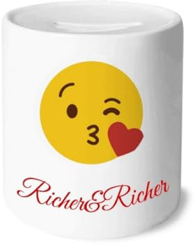 Love You Kiss Cute Online Chat Face Rich and Rich Bank Saving Box Coin