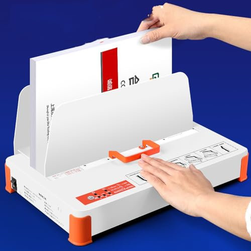 IMOSEI Relieuse à colle thermofusible, capacité de 500 feuilles, épaisseur maximale de reliure de 50 mm, 3 niveaux de réglage de la température, pour les appels d'offres, rapports