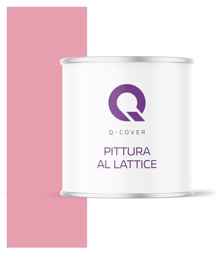 Q-COVER Vernice in lattice, 2 l, colore per interni, colore per soffitto, classe 3, colore opaco, resistente all'abrasione, elevata opacità, colore: Rosa