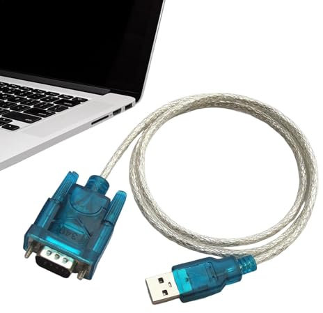 Generico Adattatori serie,Adattatore serie a USB - Cavo serie 9 pin da maschio a femmina,Adattatori serie RS232 con chipset prolifico per la maggior parte dei sistemi informatici