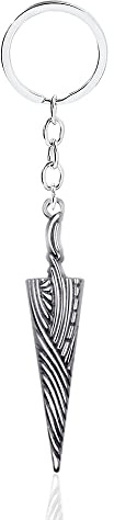 JUSONGKWCP Hollow Knights Collana Portachiavi 2 Pezzi, Gioco Hollow Knights Pure Nail Keychain Set, Gioielli in Metallo in Acciaio Inossidabile