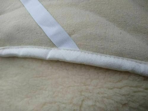 Top Merino Wolle Bettbezug Matratzenschoner Topper 100% Schurwolle Viele Grössen (100 cm x 200 cm)