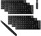 Autocollants Clavier, Autocollant Clavier en Français,6 Pièces Noir Autocollants Clavier, Sticker Clavier,Autocollants de Remplacement de Lettres de Clavier Français,pour Avec N'Importe Quel Clavier S