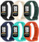 CHULN 6 Pezzis Silicone Cinturini Compatibile con Xiaomi Smart Band 9 Active/Redmi Smart Band 3, Regolabile Sportivo Cinturino di Ricambio per Xiaomi Smart Band 9 Active.(No host)