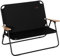 Outsunny Faltstuhl 2-Sitzer faltbar Campingstuhl mit Armlehnen Getränkehalter Outdoor Klappstuhl bis 160 kg belastbar robust Angelstuhl Gartenstuhl für Garten Camping Strand