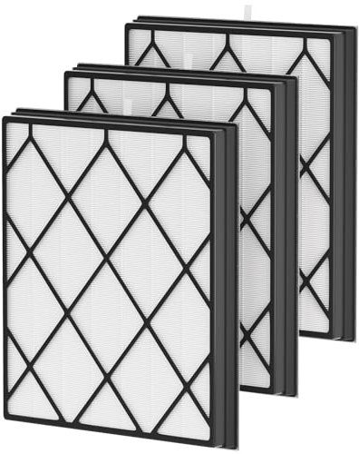Leemone 3 Pack Filter Replacement for Shark Air Purifier 4, Compatible with Shark HE400, HE401, HE401C, HE401NP, HE402, HE402C, HE405, UA415, Compare Part No. HE4FKBAS, HE4FKPET, HE4FKPETMB, HE4FKPRO