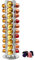 Porte Rangement pour Nespresso Capsules de Café, Supports pour 40 Capsules de Café Argent, 360 Degrés Rotable Range Coffee Capsule Stands, Distributeur de Capsules, Support de Rangement Dosette