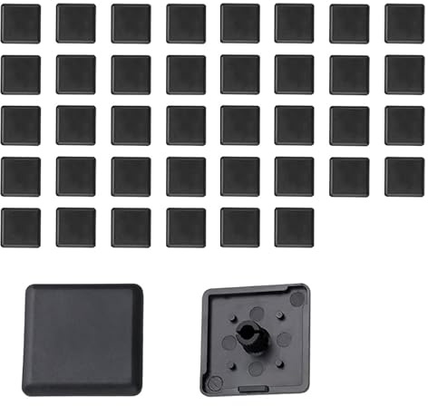 Dstarymnix Endkappen Aluprofil 30x30, Schwarz Kunststoff Abdeckkappen für 3030 Aluminiumprofile, Aluprofil, EU-Norm geräuschdämpfend verschleißfest für Maschinenbau Möbel Regal Bauprofile 40 Stück