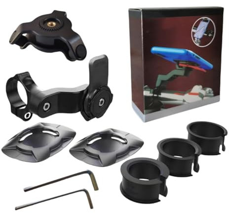 Soporte para teléfono de moto – Amortiguador de vibración compatible con smartphones universales, para manillar de bicicleta, patinette, quad, scooter, Twist & Lock