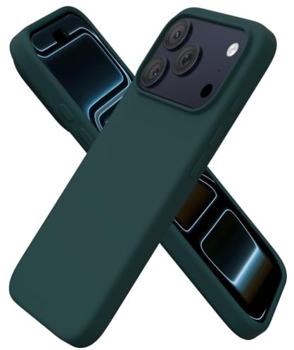 ORNARTO für iPhone 17 Pro Hülle aus Silikon 6,3 Zoll - Olivgrün | Premium Flüssigsilikon, dünne Handyhülle, weich und griffig, tolle Haptik, stoß- und kratzfest, große Farbauswahl