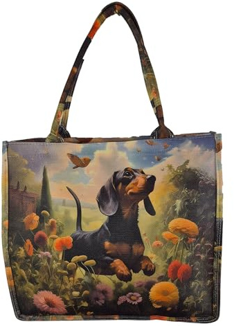 Einkaufszauber Shoppertasche Dackel - Strandtasche Totebag Handtasche - perfekt für jeden Hundebesitzer