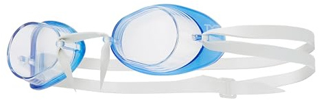 TYR Unisex Adult Socket Rocket 2.0 Swedish Style Goggles - Clear/Blue/White, Medium