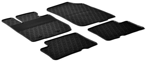 Satz Gummimatten kompatibel mit Dacia Duster 2010-2015 (G Profil 4-teilig + Montage-clips)