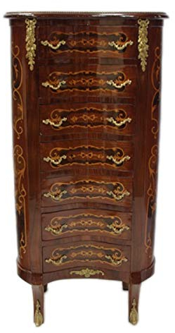 Casa Padrino Barock Kommode mit 7 Schubladen Model - Mahagoni
