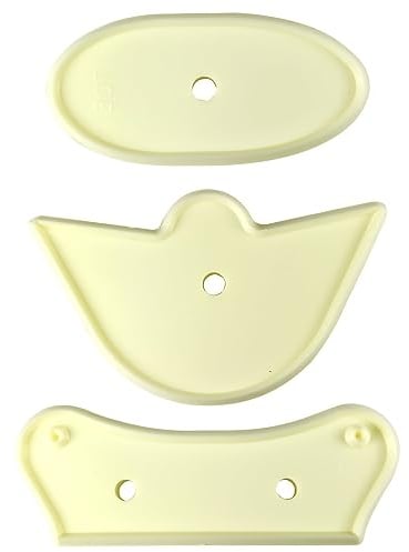 PME 100C008 Jem Ausstechformen for Lebensgroße Babystiefelchen, Sortiment, Kunststoff, Ivory, 18 x 1 x 28 cm, 3-teilig
