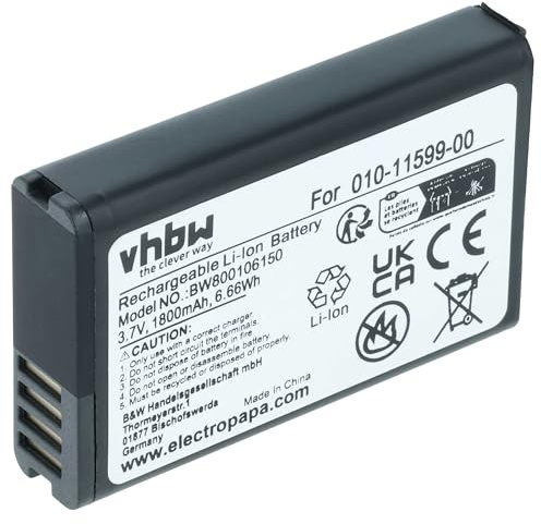 vhbw Battery compatible with Garmin Alpha 200, 300, 200i, 300i GPS Navigation System Sat Nav (1800mAh, 3.7 V, Li-ion)