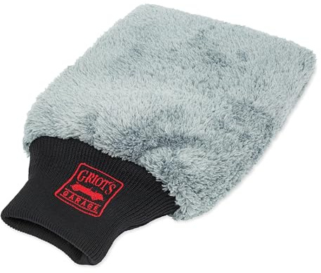 Griot's Garage Microfiber Car Wash Mitt Glove, Cleaning Pad for Interior and Exterior, Auto Detailing Supplies, Small, 8 x 9, 10260