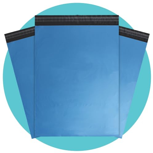 triplast 10 x 35,6 cm Kunststoff Versandtaschen Tasche – Blau Metallic (200 Stück)