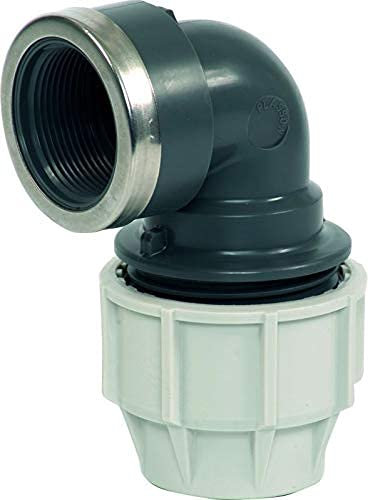 Plasson Klemmfitting Serie 18 - PE Rohr Winkel 90° mit IG (32 mm x 3/4)