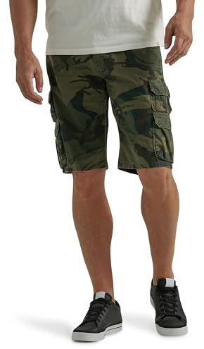 Wrangler Authentics Herren Premium Twill Cargo Short (Bennard) Cargos, Forest Green Camo, 49