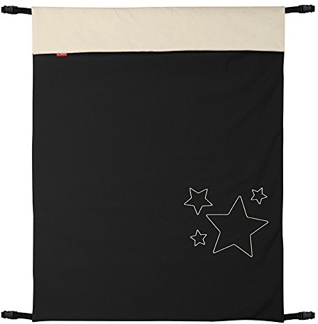 ByBoom - Baby Softshell Decke 70x100 cm Frühling, Sommer, Herbst - Thermo Aktiv für Kinderwagen, Buggy, Jogger, Farbe:Schwarz/Beige