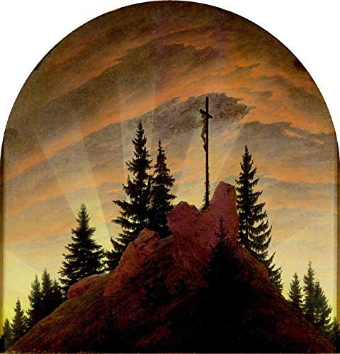 Steve Art Gallery Kreuz im Gebirge,Teschener Altar,Caspar David Friedrich,50x48cm