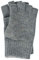 FosterNatur, Damen Fingerlose Wollhandschuhe, 100% Wolle (Grau, Gr. 7)