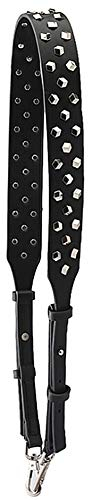 MoreChioce Taschengurt Echtleder 107-120cm Schultergurt Cool Längenverstellbarer Schulterriemen mit Niet Breit Lederriemen für Handtaschen Schwarz