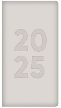 2020, Wochenansicht, Taschenkalender und modischer Terminplaner für Mädchen und Damen Gestanztes PU, elastisch, Grau