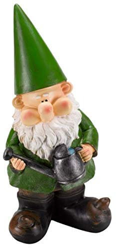 Fun Garden Ornament Wilf The Gnome With Watering Can, Ideal For Pond, Garden Decoration