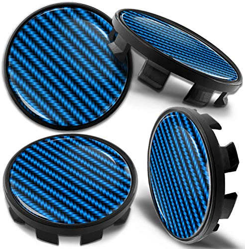 Biomar Labs 4 x 68mm Rouge Noir Carbone Brillant Cache-Moyeu Capuchons de Centre Enjoliveurs de Roué Voiture Jante Cache-Moyeux Compatible avec BMW Cache Moyeux Numéro de Pièce: 36136783536 CBZ 8