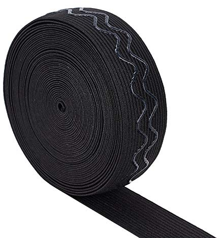 BENECREAT 8 Yards 30mm breites rutschfestes elastisches Silikon Greiferband Flaches Taillenband, das elastisches Band für das Kleidungsnähprojekt näht, schwarz