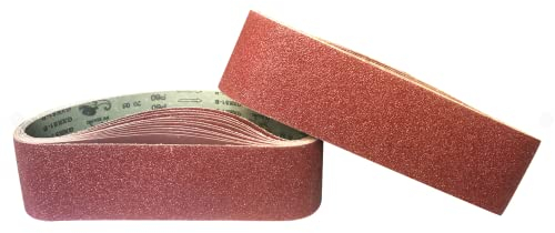 Schleifbänder 100 x 915 mm, Schleifband für Bandschleifer Schleifmaschine und Schleifen je 2 Stück der Körnung 60/80/120/180/240/400-12 Stück